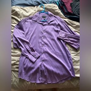 ALFANI Large regular fit Lavender long sleeve button down shirt.
